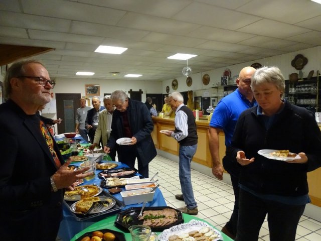 arrivée et buffet du vendredi